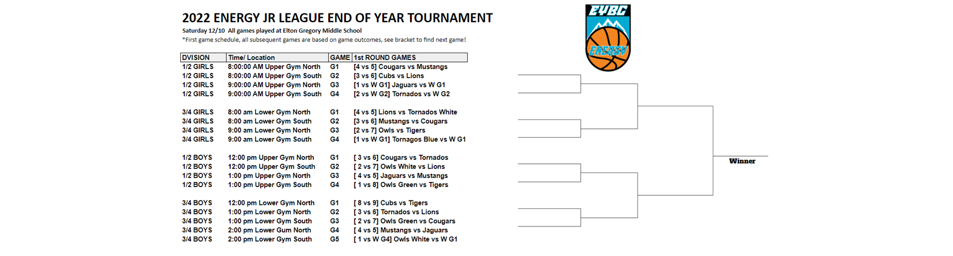 2022 End of Year Tournament